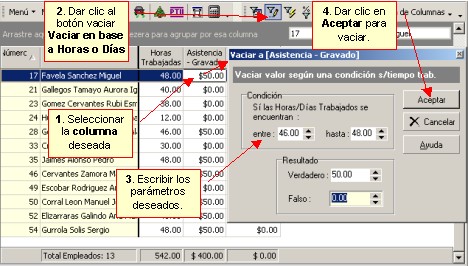 Vaciar en base a Horas o Días